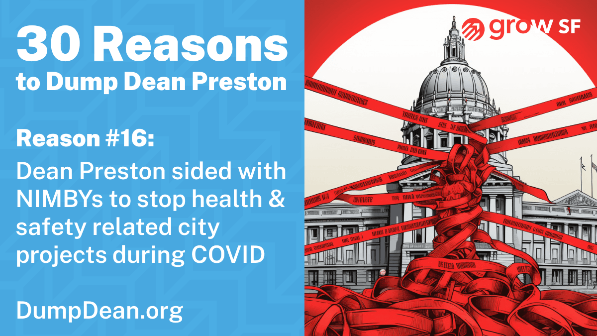 Dean sided with NIMBYs to stop vital health and safety projects